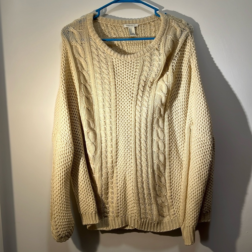 Forever 21 Chunky Tan Sweater